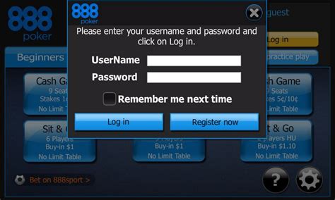 888 Poker Online Login