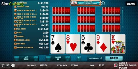 Aces Deuces Bonus Poker Slot Gratis