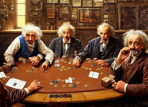 Albert Einstein Isaac Newton Poker