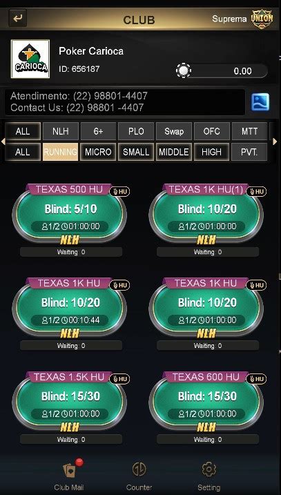 App De Poker Privado Tabela