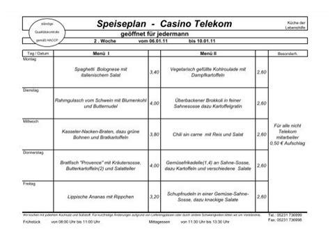 Casino Tpk Speiseplan