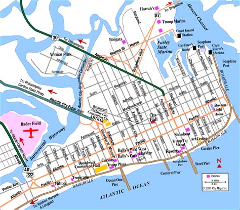 Casinos De Atlantic City Boardwalk Mapa