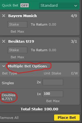 Doubles Bet365
