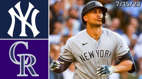 Estadisticas de jugadores de partidos de Colorado Rockies vs New York Yankees