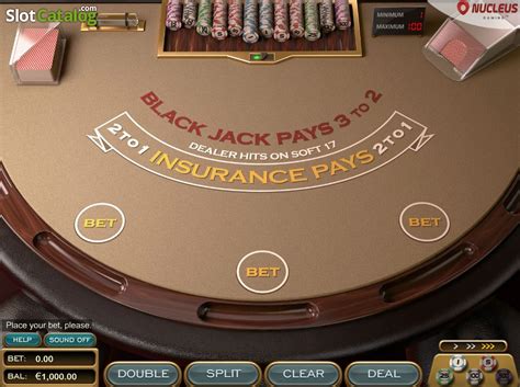 Jogar Single Deck Blackjack Nucleus Gaming No Modo Demo