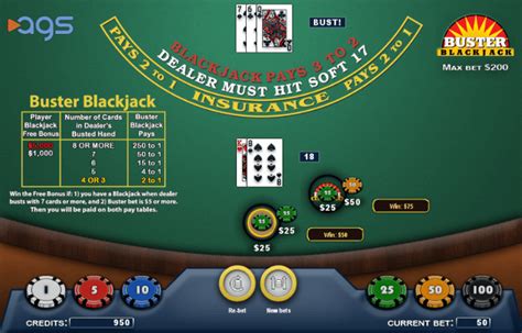 Jogue Premier Blackjack With Buster Blackjack Online