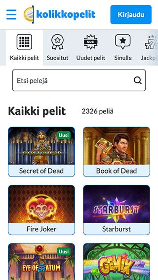 Kolikkopelit Casino Mobile