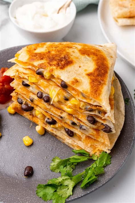 Milho Feijao Preto Quesadillas Pimenta Tomada De Queijo