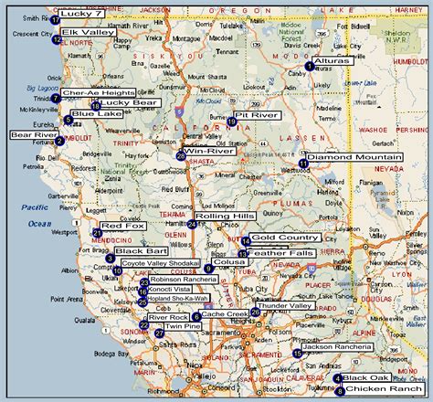 Norte Da California Casino Mapa