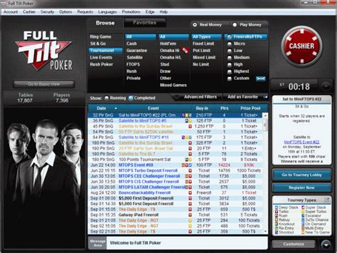 O Full Tilt Poker Freeroll Calendario Do Torneio