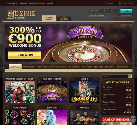 Osiris Casino Online