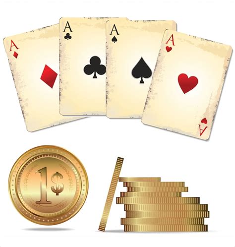 Ouro Fichas De Poker Vetor