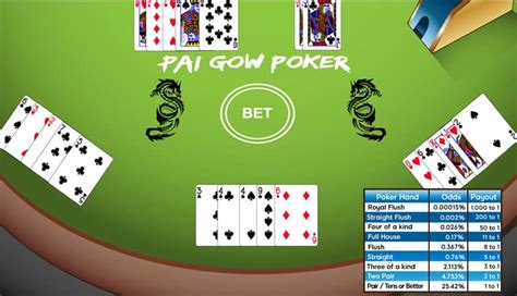 Pai Gow Poker Pagamentos