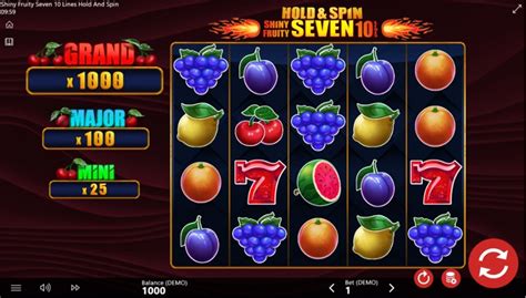 Play Shiny Fruity Seven 10 Lines Hold And Spin Slot