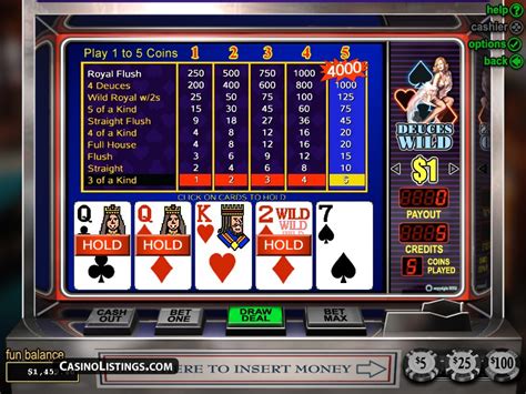 Poker 7 Bonus Deuces Wild Slot Gratis