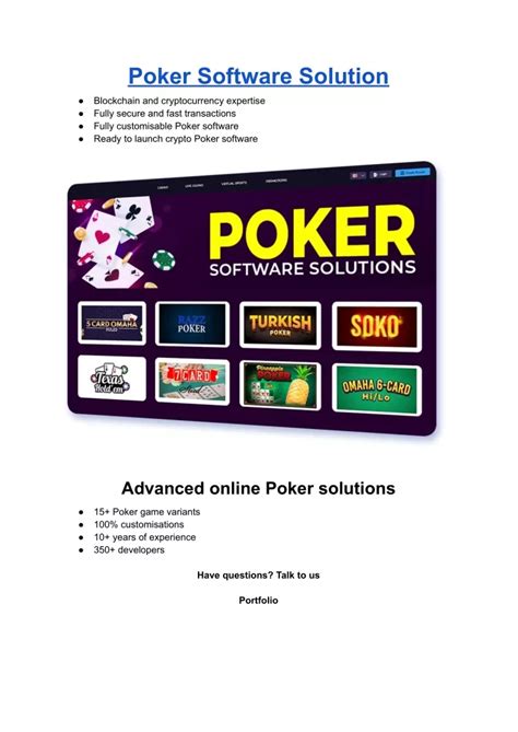 Ppt Software De Poker