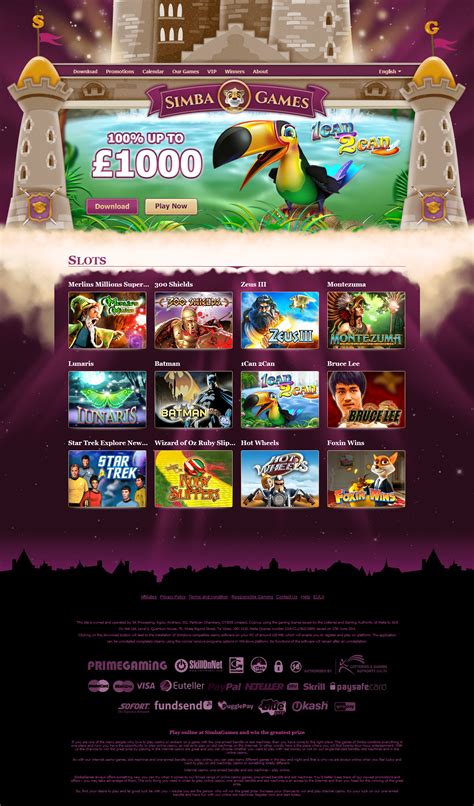 Simba Games Casino Download
