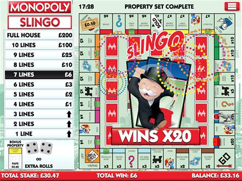 Slingo Monopoly Blaze