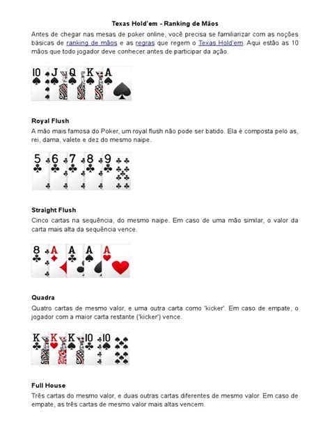 Texas Holdem Desempate Regras