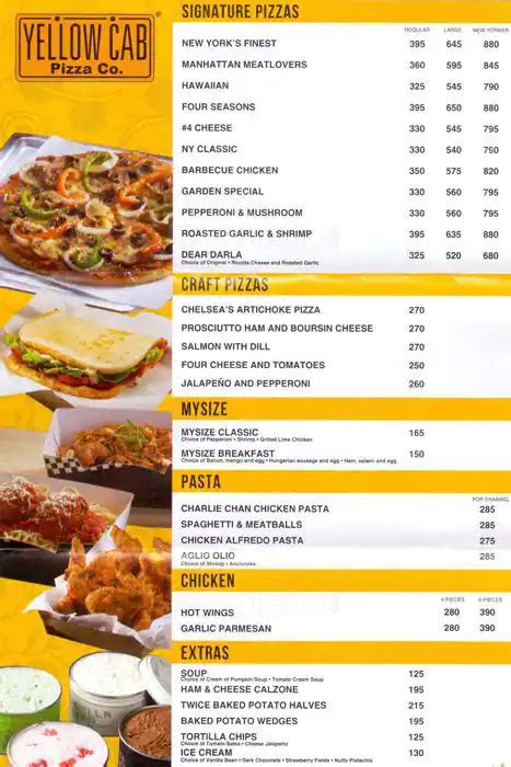 Yellowhead Menu