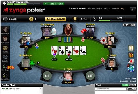 Zynga Poker Team Desafios
